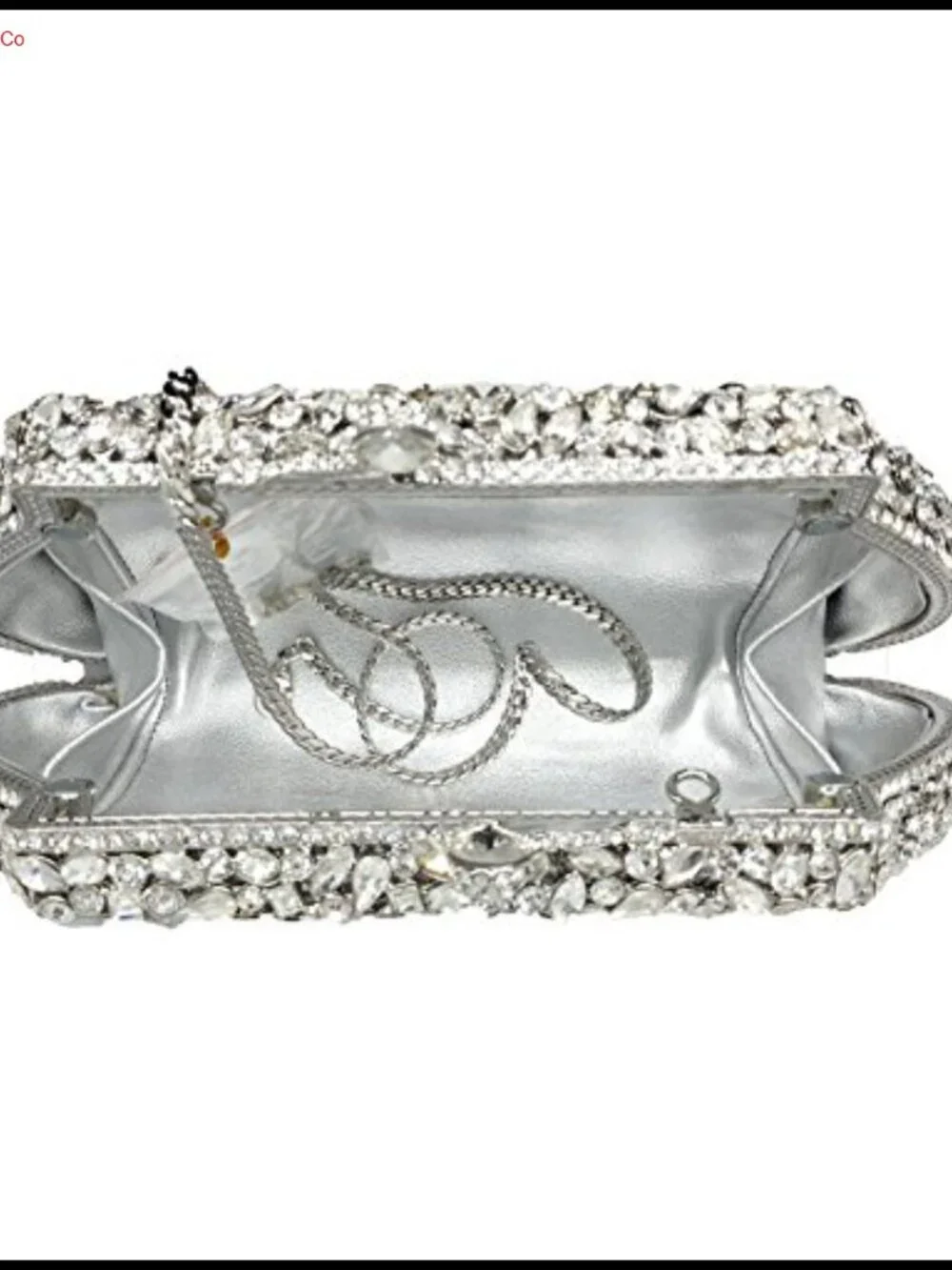 Crown Flower Crystal Clutch Purse Rhinestone Evening Handbag Wedding